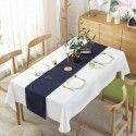 INS style minimalist white pleated cotton shooting background cloth Hotel restaurant decorative tablecloth Table cloth customization 