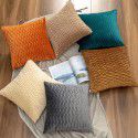 Cross border solid velvet pleated pillowcase Dutch velvet sofa cushion bedside pillow office waist support 