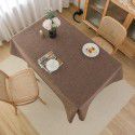 Simple tablecloth linen cotton thickened plain plain tea table cloth linen waterproof conference table rectangular tablecloth table 