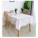 Countryside wind hook knitting cotton thread hollow tassel tablecloth tea table round table piano cloth tablecloth cross-border source 