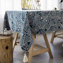 Japanese cotton and linen cloth net red ins tablecloth Nordic geometry Modern luxury literary house Tea table cloth tablecloth 