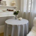 Ins The same Korean style fresh and plain plaid table cloth picnic mat vintage art tea table cloth photo prop cloth 