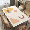 Simple style leather tablecloth waterproof, oil proof, wash free rectangular hot tea table mat PU leather tablecloth table mat 