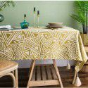 Waterproof rectangular tea table tablecloth Oil proof and hot proof tablecloth Oval table tablecloth Japanese tablecloth 