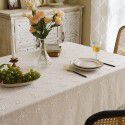 Cross border American tablecloth ins style hollow out three-dimensional embroidery rectangular tablecloth art tea table cloth cover 