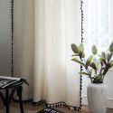 Imanqiyun curtain, solid color, semi blackout kitchen curtain, white simple partition curtain, floating window, transparent curtain, finished product