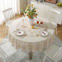 Factory direct sale diameter 210230cm big round tablecloth European style gilded PVC round table cloth water and oil proof tablecloth 