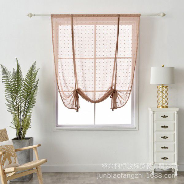 [Fusheng] New cross-border e-commerce European style luxury cut flowers Roman short curtain window screen Amazon Quicksell Wish