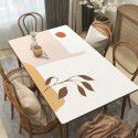 Simple style leather tablecloth waterproof, oil proof, wash free rectangular hot tea table mat PU leather tablecloth table mat 