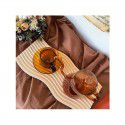 Caramel solid color tablecloth European style retro food dessert background tablecloth living room tea table table cover tablecloth pad 