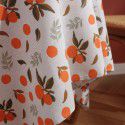 Lexuan Xiu New Nordic Autumn Orange Cotton Linen Vintage Used Printing Rectangular Table Cloth Table Cloth Wholesale Factory 