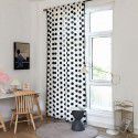 Cross border Amazon Nordic INS style simple and versatile black-and-white dot balcony window curtain