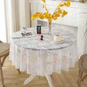 Lace tablecloth round small round table cloth Nordic vintage white ins style tablecloth net red dessert table cover 