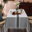 Cross border manufacturers' new tablecloths, dining tables, polyester imitation cotton, linen, jacquard cloth, table mats, tea table cloth, spot wholesale 