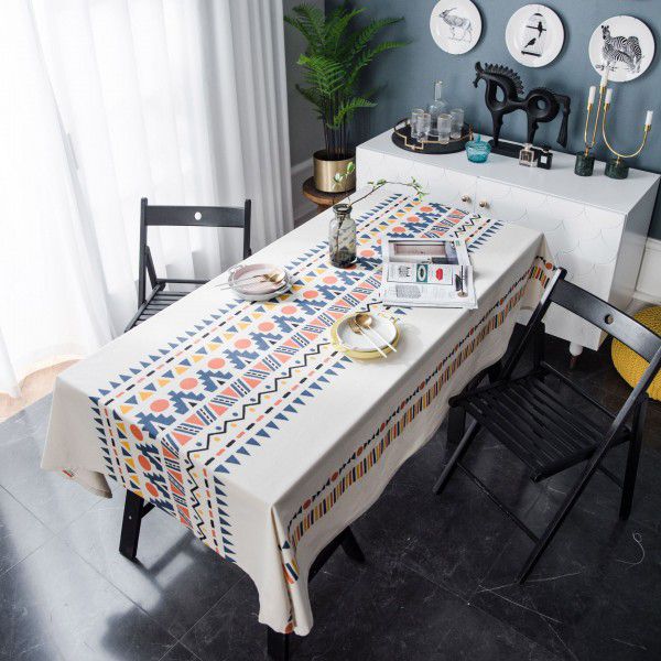 Yi man Qi Yun geometric multi color printing Bohemian living room household tablecloth printing tablecloth square table 