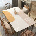 Simple style leather tablecloth waterproof, oil proof, wash free rectangular hot tea table mat PU leather tablecloth table mat 