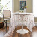 Imanqiyun tablecloth colorful embroidered flower cake photography background embroidered props cloth white tablecloth 