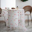 Imanqiyun tablecloth colorful embroidered flower cake photography background embroidered props cloth white tablecloth 