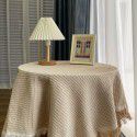 Ins Wind Khaki Knitted Table Cloth, Sofa Cover, Blanket, Sofa Cover, TV Cabinet Cover, Picnic Cloth, French Cover 