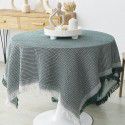 French tablecloth ins Japanese cotton linen white high-grade luxury tea table table table cloth bedside table cloth 