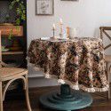 Yimanqiyun American tablecloth jacquard sunflower tablecloth round thick tablecloth directly supplied by the factory 