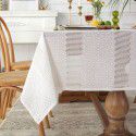 French style garden lace tablecloth, all cotton hollow out photo, white embroidered tea table table cloth, one tablecloth for distribution 