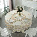 Factory direct sale diameter 210230cm big round tablecloth European style gilded PVC round table cloth water and oil proof tablecloth 