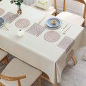 Table cloth waterproof, scald proof, oil proof, wash free pvc tea table mat rectangular light luxury table cloth 