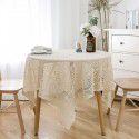 Lace beige lace tablecloth rectangular tea table hollowed out European cover tablecloth net red photo table decorative cloth 