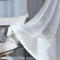 Nordic luxury fishbone gauze, white screen curtain, screen curtain, living room, floating window, balcony, semi opaque screen curtain