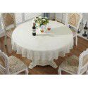 Factory direct sale diameter 210230cm big round tablecloth European style gilded PVC round table cloth water and oil proof tablecloth 