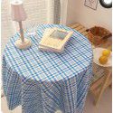 Korean vintage ins simple plaid tablecloth student desk cloth picnic cloth girl heart background cloth photo props 