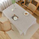 Simple tablecloth linen cotton thickened plain plain tea table cloth linen waterproof conference table rectangular tablecloth table 