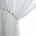 Nordic luxury fishbone gauze, white screen curtain, screen curtain, living room, floating window, balcony, semi opaque screen curtain