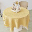 French tablecloth ins Japanese cotton linen white high-grade luxury tea table table table cloth bedside table cloth 