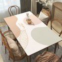 Simple style leather tablecloth waterproof, oil proof, wash free rectangular hot tea table mat PU leather tablecloth table mat 