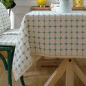 Thickened plaid tablecloth, cotton linen, small and fresh rectangular Japanese simple tablecloth, table cloth, Amazon cross-border 