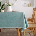 Cross border Amazon cotton and linen table cloth waterproof, oil proof, wash free, solid color table cloth restaurant tea table cloth spot wholesale 