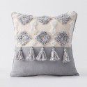 Home stay home decoration Ethnic style cushion headboard ins Moroccan lace tassel tufted pillow pillowcase 