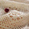 American style pastoral crochet table cloth woven hollowed out table cloth tassel cover table cloth beige hollowed out cloth table mat 