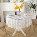 Lace tablecloth round small round table cloth Nordic vintage white ins style tablecloth net red dessert table cover 