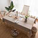 Cross border source Japanese imitation cotton and linen tassel embroidered tablecloth rectangular household tablecloth wholesale 