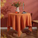 Lexuan Xiu New Nordic Autumn Orange Cotton Linen Vintage Used Printing Rectangular Table Cloth Table Cloth Wholesale Factory 