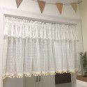 Finished American kitchen, no punching, short curtain, small curtain, screen curtain, half cabinet, half curtain, curtain head decoration 