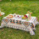 Ins ethnic bohemian outdoor tablecloth multi-functional tea table picnic mat small red book tent camping tablecloth 