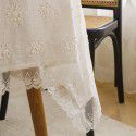 Cross border American tablecloth ins style hollow out three-dimensional embroidery rectangular tablecloth art tea table cloth cover 