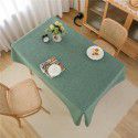 Simple tablecloth linen cotton thickened plain plain tea table cloth linen waterproof conference table rectangular tablecloth table 