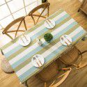 INS Nordic waterproof jacquard imitation cotton and linen embroidered tassel tablecloth lace geometric rectangular table tea table tablecloth 