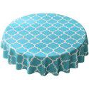 Cross border Moroccan pearl shaped round table cloth, waterproof, oil draining, hot resistant polyester digital printing, modern simple tablecloth 