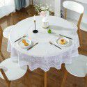 Factory direct sale diameter 210230cm big round tablecloth European style gilded PVC round table cloth water and oil proof tablecloth 